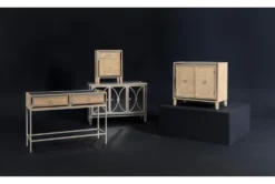 Chelsea Chairside Table -Living Room Furniture Shop 248825 silver glass accent table room 46 1