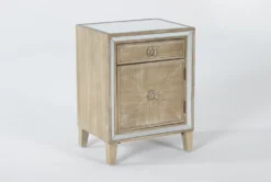 Chelsea Chairside Table -Living Room Furniture Shop 248825 silver glass accent table side 18