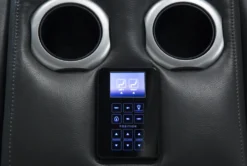 Bridget Grey 74" Power Reclining Console Loveseat With Power Headrest, Lumbar & USB -Living Room Furniture Shop 248841 grey polyester console loveseat hardware 07