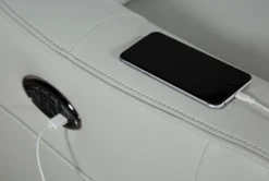 Bridget White Power Wallaway Recliner With Power Headrest, Lumbar & USB 20 Bridget White Power Wallaway Recliner With Power Headrest, Lumbar & USB -Living Room Furniture Shop 248842 white polyester wallaway feature 10