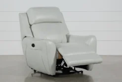Bridget White Power Wallaway Recliner With Power Headrest, Lumbar & USB 13 Bridget White Power Wallaway Recliner With Power Headrest, Lumbar & USB -Living Room Furniture Shop 248842 white polyester wallaway recline 03
