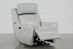Bridget White Power Wallaway Recliner With Power Headrest, Lumbar & USB 14 Bridget White Power Wallaway Recliner With Power Headrest, Lumbar & USB -Living Room Furniture Shop 248842 white polyester wallaway recline 04