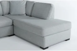 Aspen Tranquil Foam Modular 2 Piece Sleeper 108" Sectional With Right Arm Facing Armless Chaise -Living Room Furniture Shop 249317 blue fabric sectional detail 45