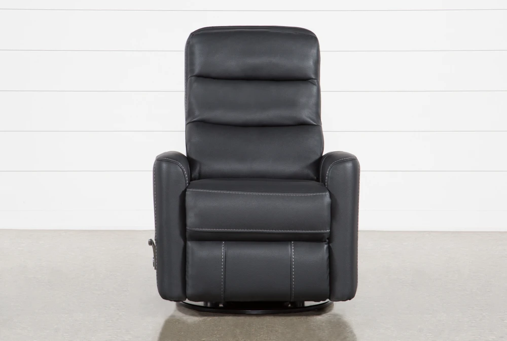 Hercules Black Swivel Glider Rocker Recliner With Adjustable Headrest 2 Hercules Black Swivel Glider Rocker Recliner With Adjustable Headrest - Image 2