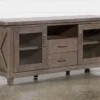 Jaxon Grey 68" TV Stand With Glass Doors