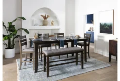 Ashford II Counter Bench -Living Room Furniture Shop 251028 grey wood counter height bench room 41