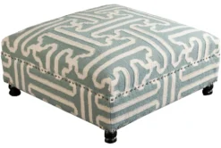 Ottoman-Sage Hand Woven Square Tribal Pattern
