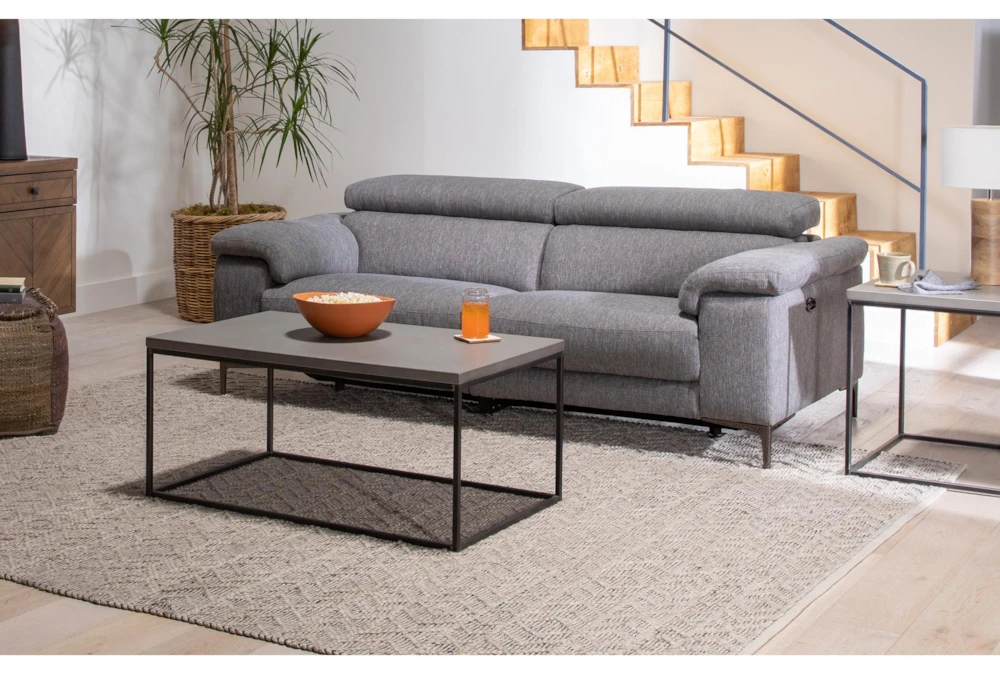 Pouf-Natural + Grey Overstitch 3 Pouf-Natural + Grey Overstitch - Image 3