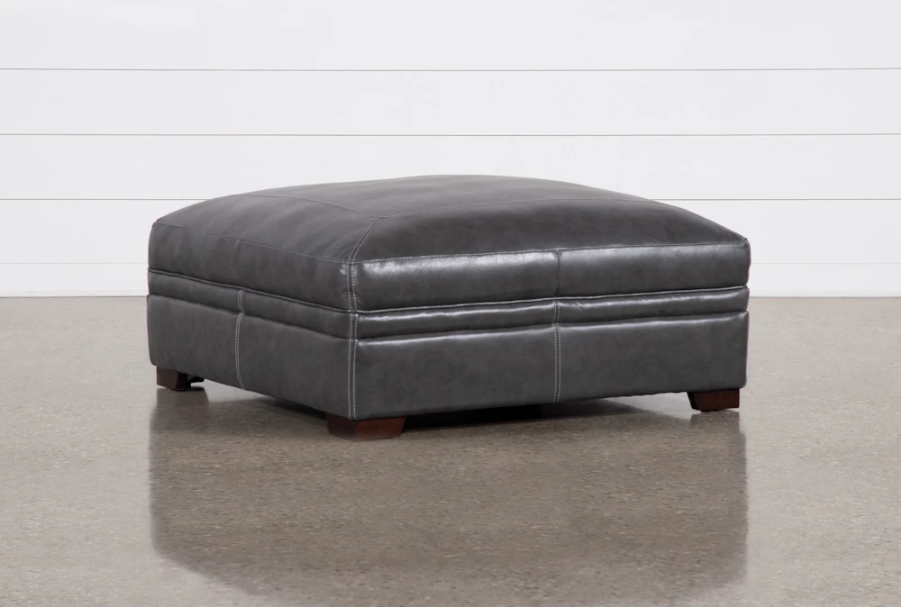 Greer Dark Grey Large Cocktail Ottoman 1 Greer Dark Grey Large Cocktail Ottoman