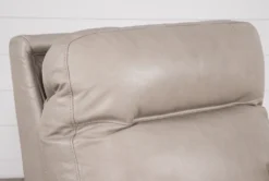 Greer Stone Leather Power Recliner With Power Headrest -Living Room Furniture Shop 251748 beige leather recliner feature 07