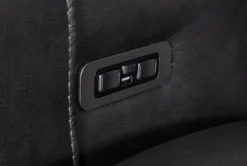 Greer Dark Grey Leather Power Recliner With Power Headrest -Living Room Furniture Shop 251749 grey leather recliner hardware 05