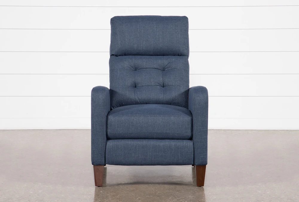 Darnell Blue Push Back Recliner 2 Darnell Blue Push Back Recliner - Image 2