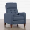 Darnell Blue Push Back Recliner