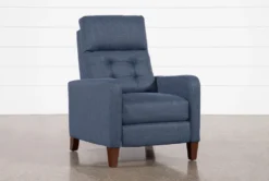 Darnell Blue Push Back Recliner