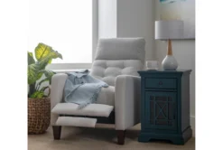 Darnell Grey Push Back Recliner -Living Room Furniture Shop 252110 grey polyester push back room 35