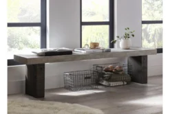 Titan 74" Dining Bench -Living Room Furniture Shop 252449 grey concrete laminate dining bench room 49