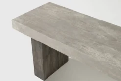 Titan 74" Dining Bench -Living Room Furniture Shop 252449 grey wood dining bench detail 03