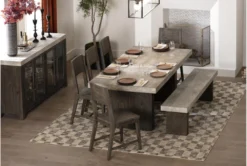 Titan 74" Dining Bench -Living Room Furniture Shop 252449 grey wood dining bench room 44