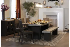 Titan 74" Dining Bench -Living Room Furniture Shop 252449 grey wood dining bench room 46