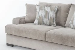 Lodge Foam Chenille 96" Queen Sleeper -Living Room Furniture Shop 252972 grey fabric sleeper detail 44