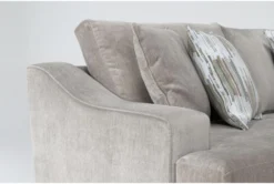 Lodge Foam Chenille 96" Queen Sleeper -Living Room Furniture Shop 252972 grey fabric sleeper detail 45