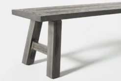 Panama Outdoor Dining Bench -Living Room Furniture Shop 253557 brown metal dining bench detail 03