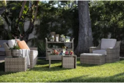 Capri Outdoor End Table -Living Room Furniture Shop 253575 grey wicker end table room 43
