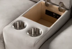 Jarrell Light Grey 71" Power Reclining Storage Console Loveseat With USB 11 Jarrell Light Grey 71" Power Reclining Storage Console Loveseat With USB -Living Room Furniture Shop 254378 v2 grey fabric console loveseat detail 04