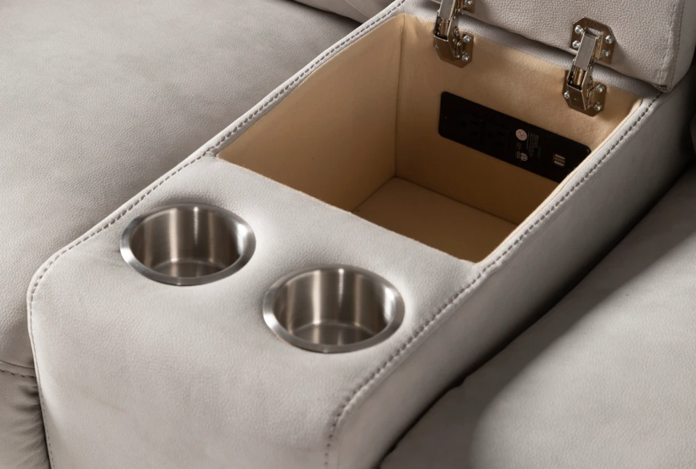 Jarrell Light Grey 71" Power Reclining Storage Console Loveseat With USB 4 Jarrell Light Grey 71" Power Reclining Storage Console Loveseat With USB - Image 4