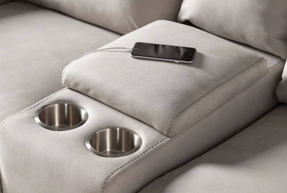 Jarrell Light Grey 71" Power Reclining Storage Console Loveseat With USB 5 Jarrell Light Grey 71" Power Reclining Storage Console Loveseat With USB - Image 5