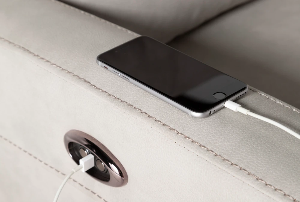 Jarrell Light Grey 71" Power Reclining Storage Console Loveseat With USB 6 Jarrell Light Grey 71" Power Reclining Storage Console Loveseat With USB - Image 6