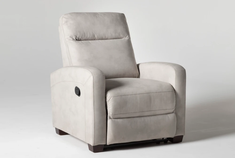 Jarrell Light Grey Manual Recliner 2 Jarrell Light Grey Manual Recliner - Image 2
