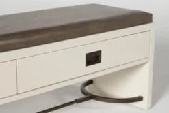 Centre Bench By Nate Berkus + Jeremiah Brent 18 Centre Bench By Nate Berkus + Jeremiah Brent -Living Room Furniture Shop 255916 white wood dining bench detail 44