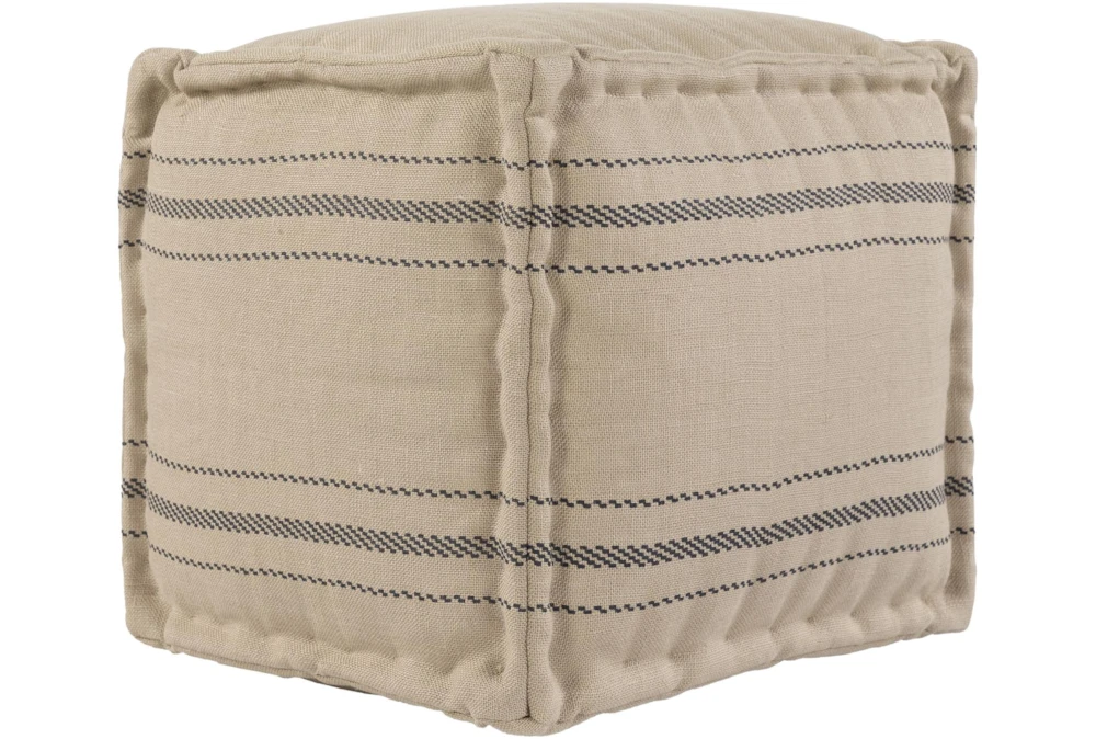 Pouf-Jude Khaki And Blue 3 Pouf-Jude Khaki And Blue - Image 3