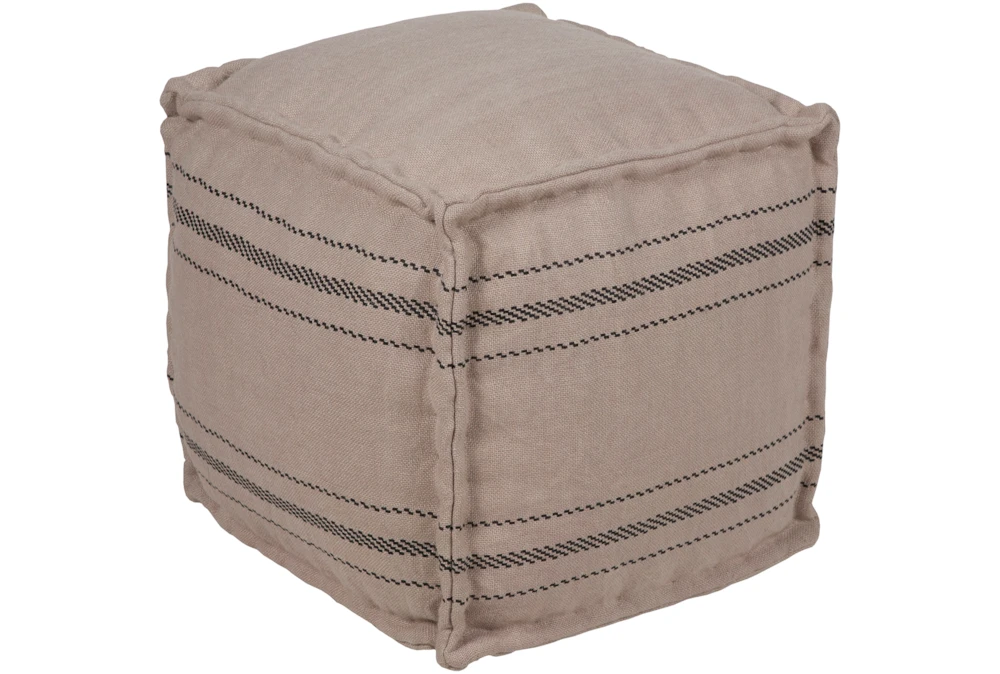 Pouf-Jude Khaki And Blue 2 Pouf-Jude Khaki And Blue - Image 2