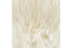 Pouf-Sheepskin Cube White -Living Room Furniture Shop 256308 white fiber pouf material 76