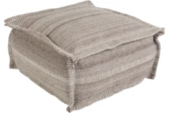 Pouf-Natual Fiber Stripes Natural