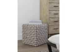 Pouf-Basket Weave Camel And Cream -Living Room Furniture Shop 256310 natural fiber pouf room 38