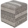 Pouf-Patterned With Black And White Designs