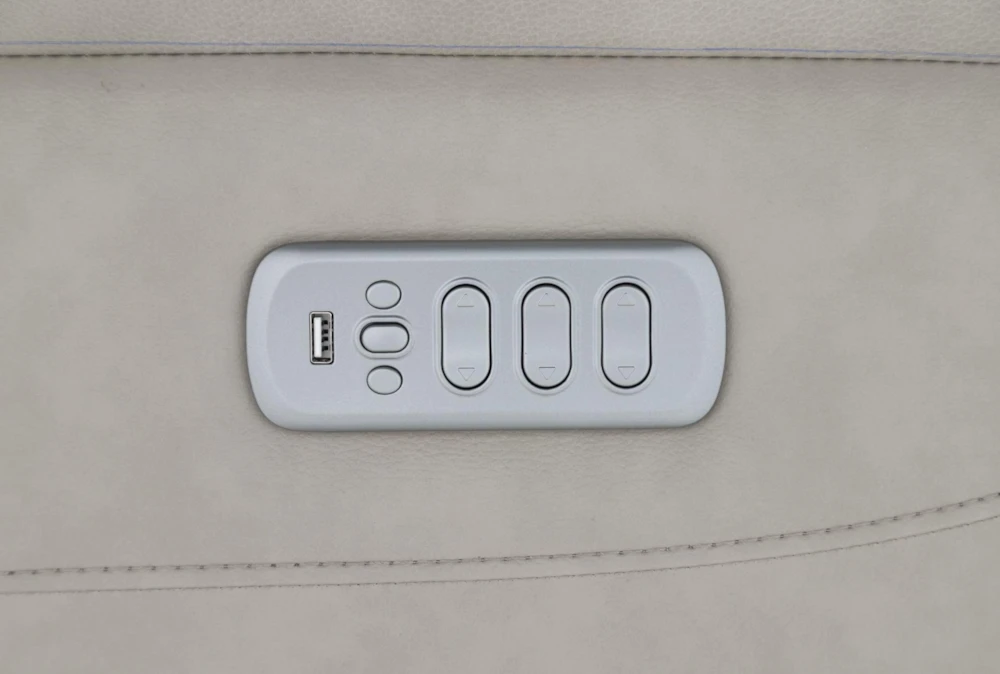 Serena Taupe Leather Power Recliner With Power Headrest, Lumbar & USB 8 Serena Taupe Leather Power Recliner With Power Headrest, Lumbar & USB - Image 8