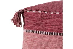 Pouf-Youth Pink And Blush Tassled -Living Room Furniture Shop 257146 pink fiber pouf detail 22