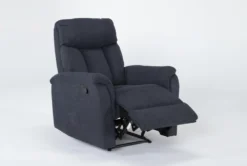 Suzy II Blue Wallaway Recliner -Living Room Furniture Shop 259759 blue fabric wallaway side 19