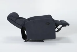 Suzy II Blue Wallaway Recliner -Living Room Furniture Shop 259759 blue fabric wallaway side 20