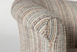 Cleo Swivel Accent Chair -Living Room Furniture Shop 260228 brown fabric accent chair detail 04