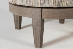 Cleo Swivel Accent Chair -Living Room Furniture Shop 260228 brown fabric accent chair detail 05