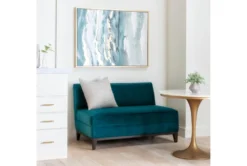 Holden IV 51" Velvet Settee 16 Holden IV 51" Velvet Settee -Living Room Furniture Shop 260504 blue fabric settee room 61 1