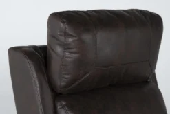 Thorpe Walnut Power Lift Recliner With Power Headrest -Living Room Furniture Shop 260878 brown polyester lift detail 44