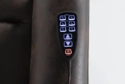 Thorpe Walnut Power Lift Recliner With Power Headrest -Living Room Furniture Shop 260878 brown polyester lift hardware 51