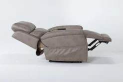 Thorpe Mocha Power Lift Recliner With Power Headrest -Living Room Furniture Shop 260879 brown polyester lift recline 24