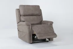 Thorpe Mocha Power Lift Recliner With Power Headrest -Living Room Furniture Shop 260879 brown polyester lift side 19